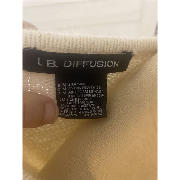 vintage 1980s 1990s IB Diffusion Womens Silk Blend Sweater Medium M - Picture 7 of 7